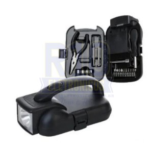 KIT DE FERRAMENTA COM LANTERNA KAPBOM KA-6469