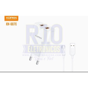 CARREGADOR TIPO-C KDPAN KN-607C 2.4A C/2USB