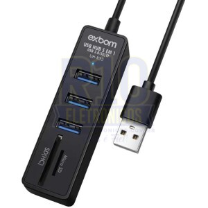HUB USB EXBOM UH-R32 USB3.0 3 PORTAS