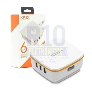 CARREGADOR KAIDI USB DE MESA COM 6 USB3.0 KD-601