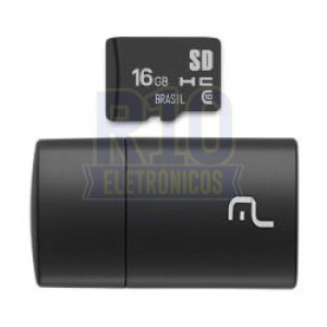 MICRO SD 16GB MULTILASER 2IN1 MC162 C10 COM ADAPTADOR