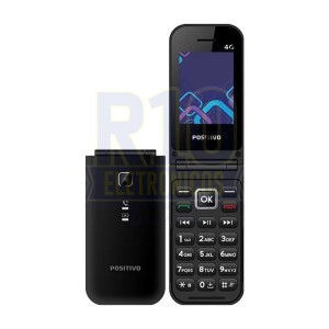 CELULAR POSITIVO P51 FLIP 4G COM TECLAS GRANDES E RÁDIO FM