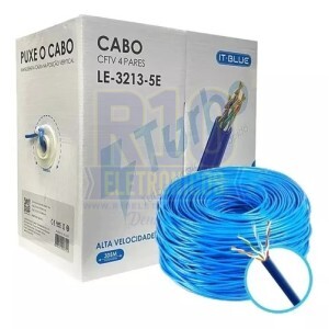 CABO DE REDE 305M IT-BLUE LE-3213-5E CAT5E CFTV TURBO