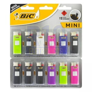 CARTELA ISQUEIRO BIC CARTELA COM 12 MINI