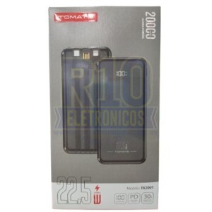 POWER BANK TOMATE TK2001 20000MAH COM VISOR E CABOS 22.5W