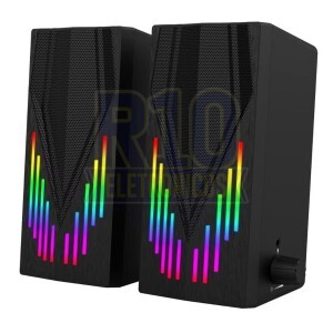 CAIXA DE SOM PC KAPBOM KA-163 60W DUPLA LED RGB