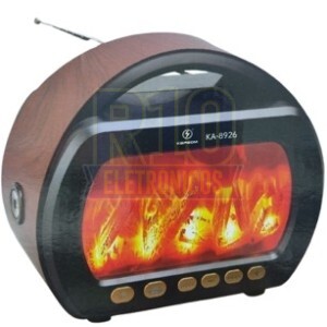 RADIO AM/FM KAPBOM KA-8926 COM LED TIPO LAREIRA